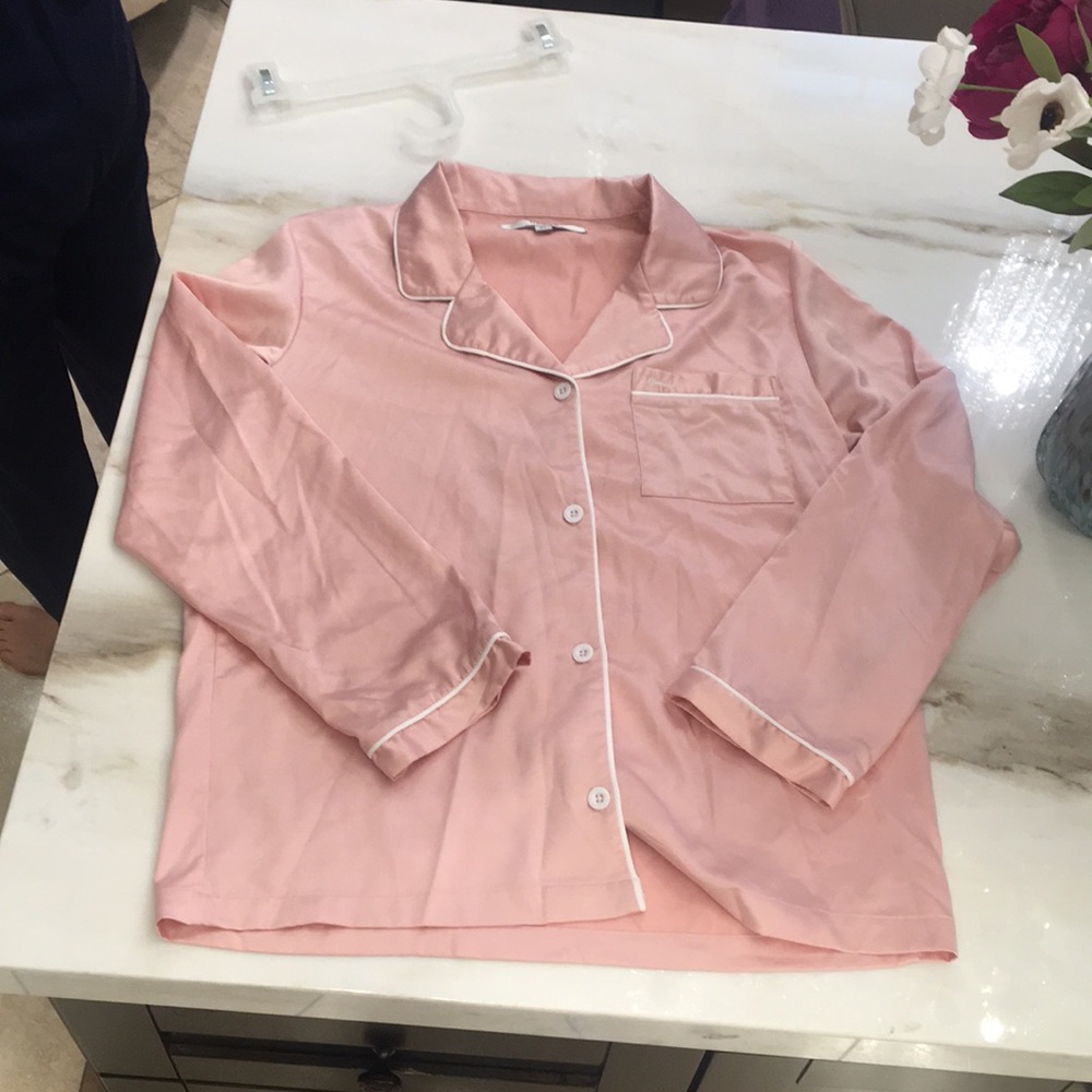 Satin pajama top